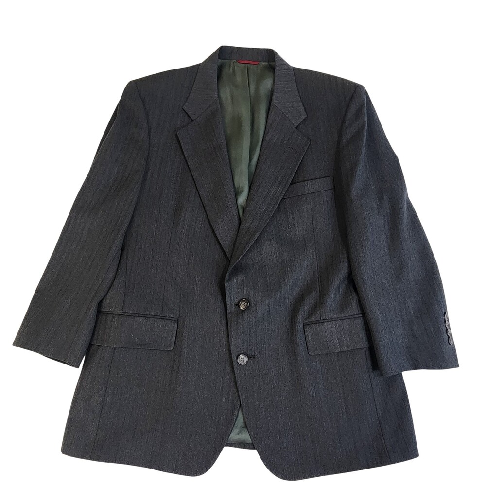 Joseph A Bank Sport Coat Blazer 100% Wool 44 Deep Gray USA Made #1386